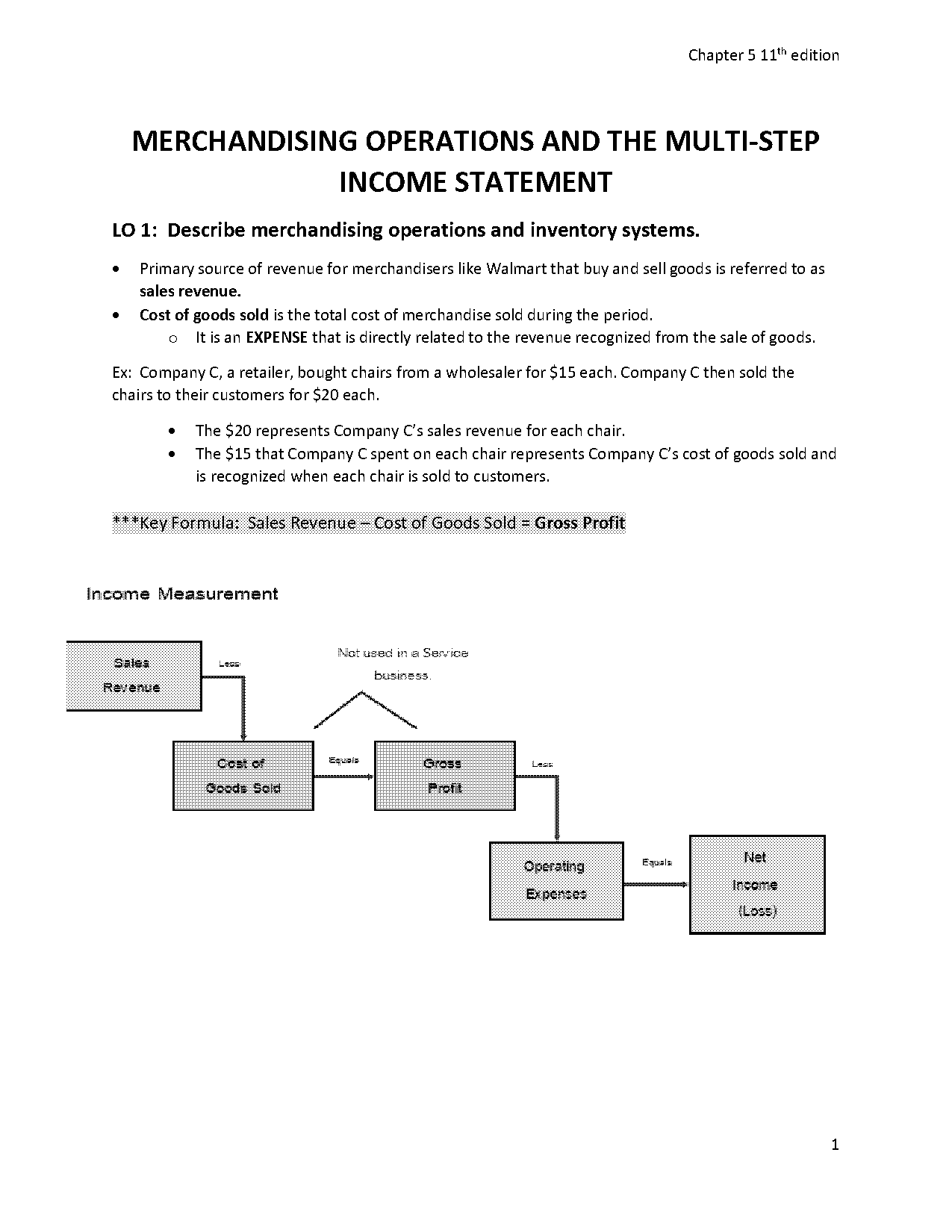 income statement wileyplus example